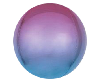 Ombre Red Blue ORBZ Foil Balloon